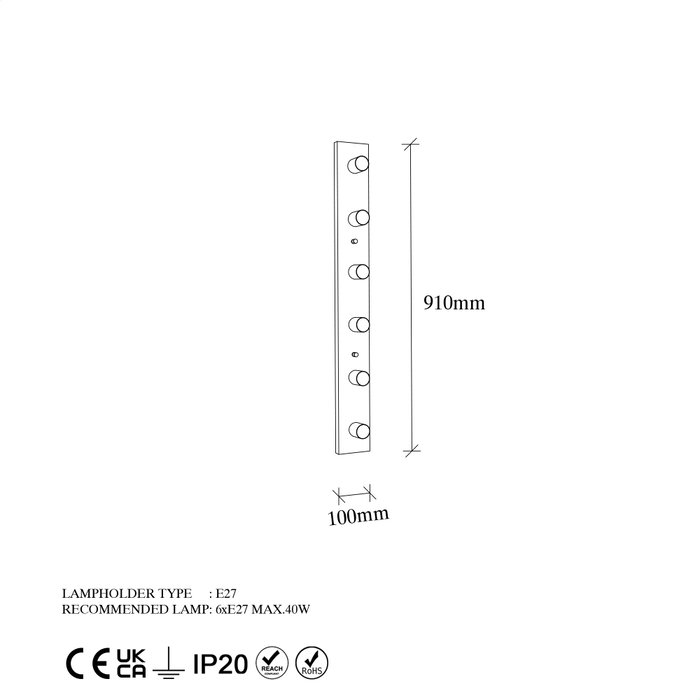 Opviq Lámpara de pared Mirro - 12237 Dorada